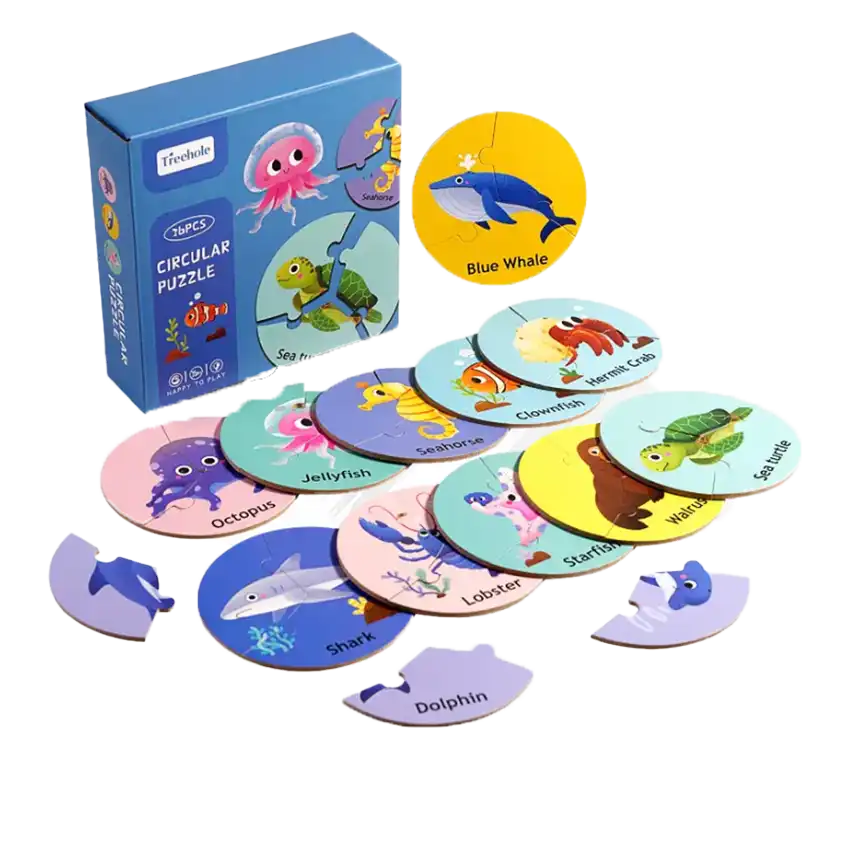 Circular Marine Puzzle Box