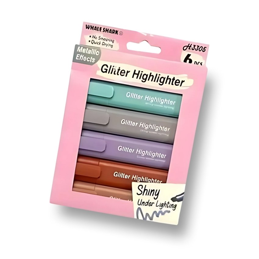 Glitter Highlighter 6 pcs