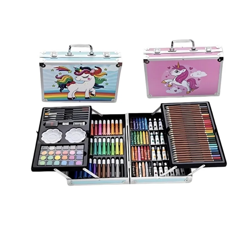 145 pcs Unicorn Art Supplies for Kids – Drawing & Painting Set