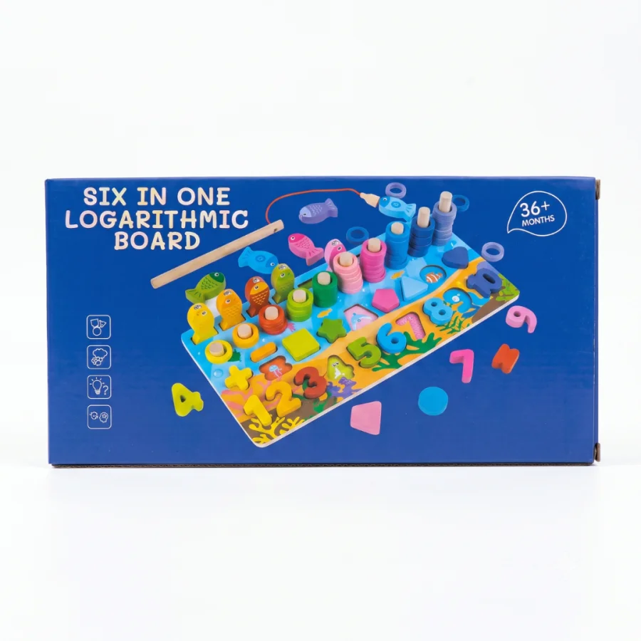 6-in-1 Wooden Logarithmic Board