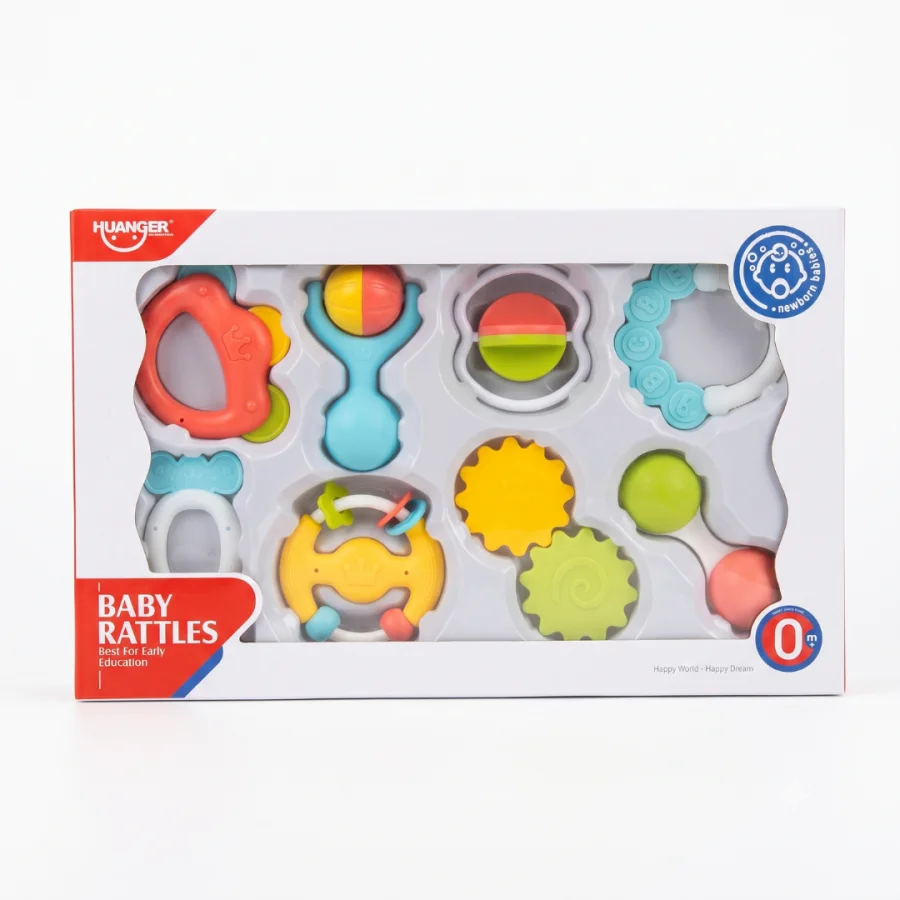 HUANGER 8-Piece Baby Rattles & Teethers
