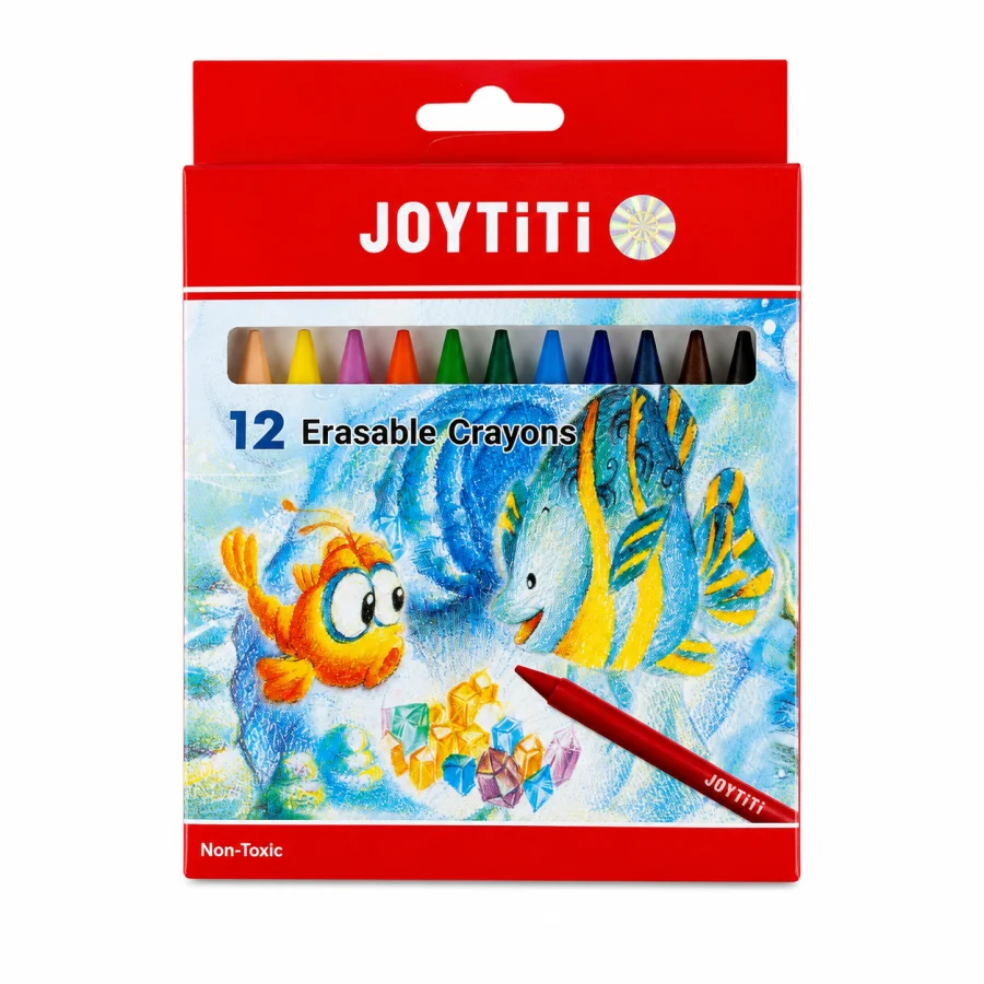 JOYTiTi 12 Colors Erasable Crayons