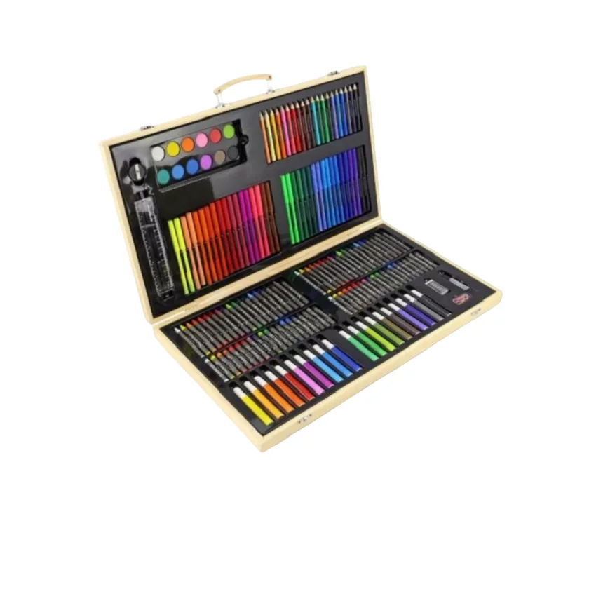 Kids Wooden Drawing Case 180 Pcs