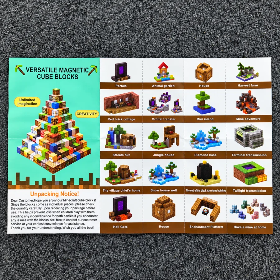 Minecraft Magnetic Cube Blocks Building Set - Image 7