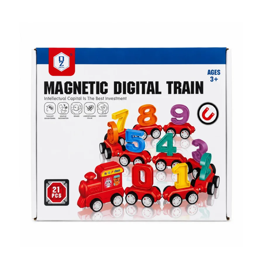 Magnetic Digital Train Number Learning Set (21 PCS)
