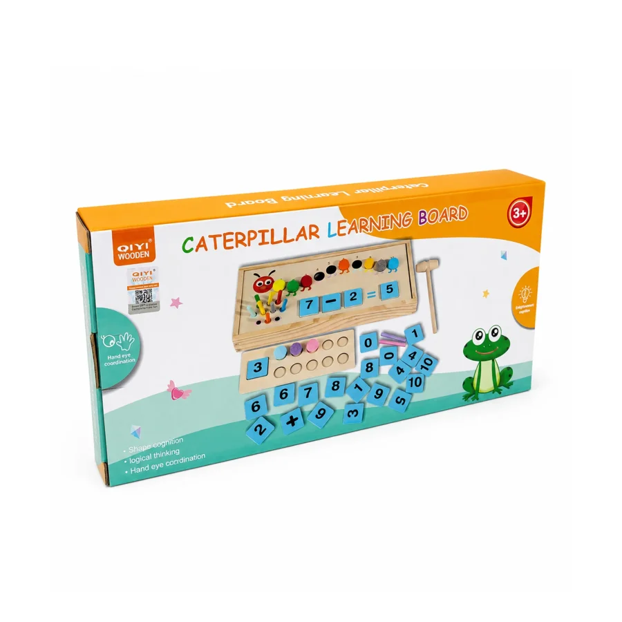 Wooden Caterpillar Learning Board