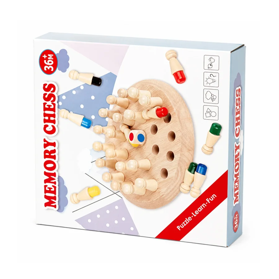 Wooden Memory Chess Game – (36M+)