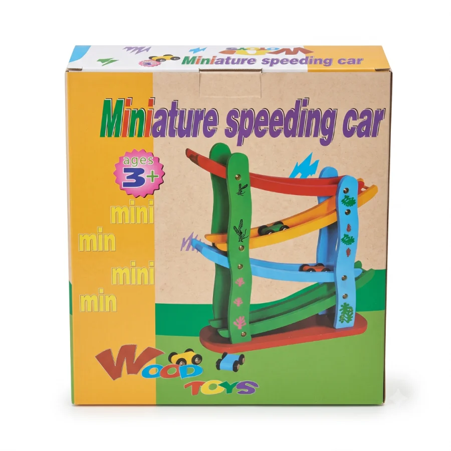 Wooden Miniature Speeding Car