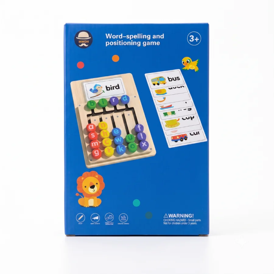 Wooden Word-Spelling and Positioning Board Game